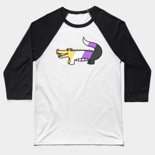 Nonbinary Pride Gator Baseball T-Shirt